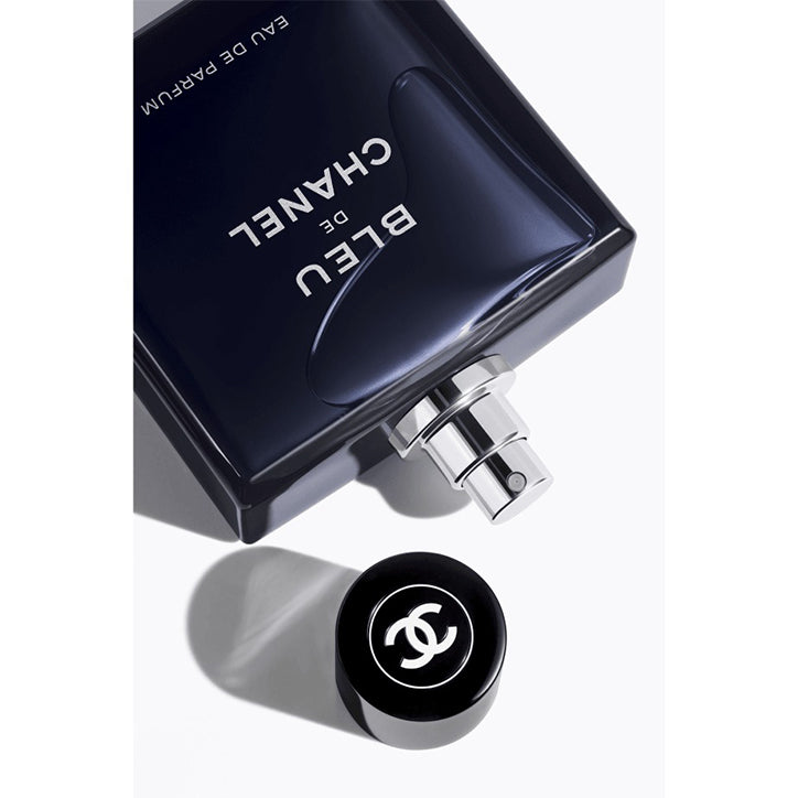 Bleu de Chanel EDP in iconic blue bottle - luxury men's cologne