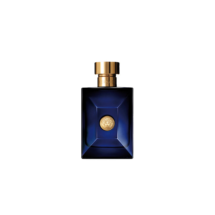Versace Dylan Blue EDT aquatic cologne in blue Medusa bottle